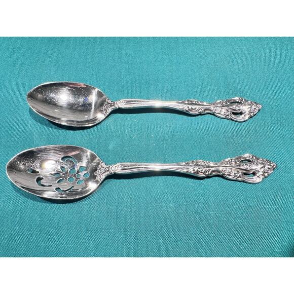 Oneida USA Michelangelo Stainless Solid and Slotted Serving Spoons-Set of 2 - Picture 2 of 5